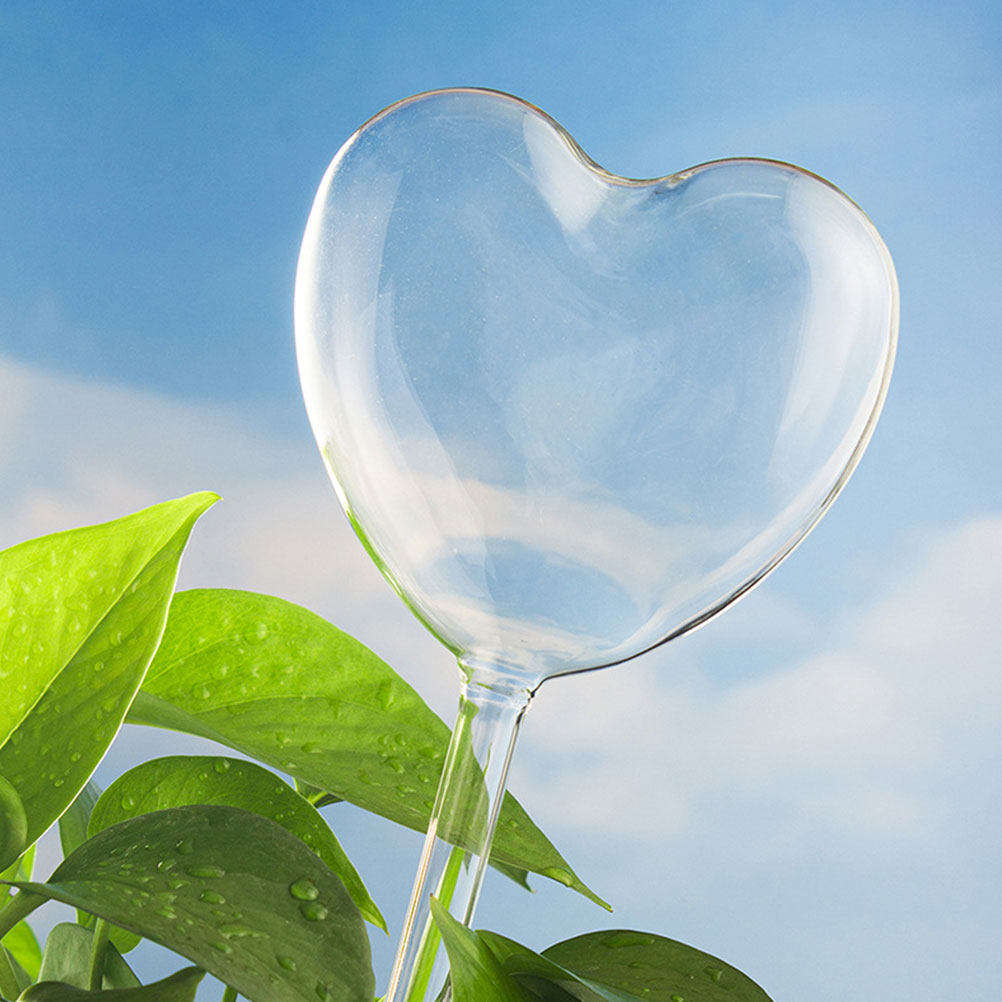 Bonsai Garden Plants - 3Pcs Heart Shaped Glass Self Watering