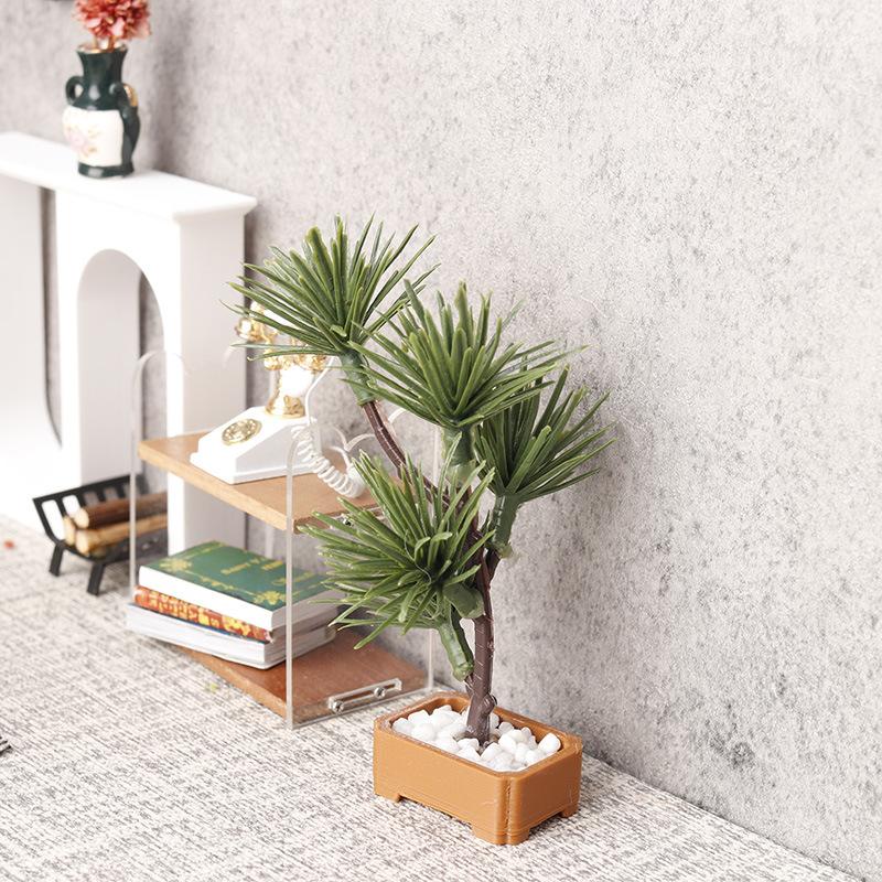 1Pcs 1/12 Dollhouse Simulation - Bonsai Garden Plants ulasan dan harga